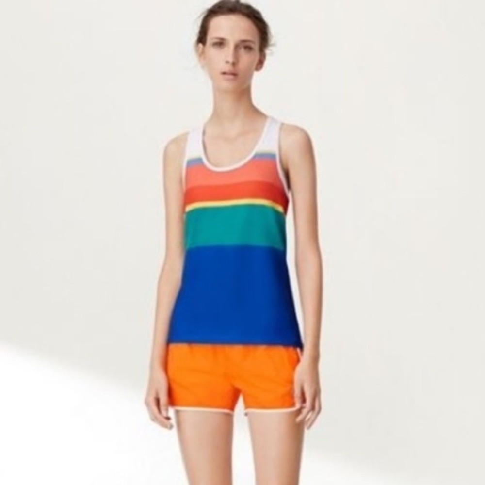 Tory Burch Tory Sport Striped Color Block Tank